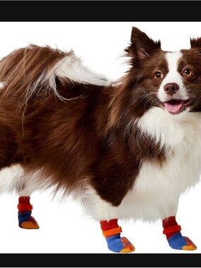 NWT Non-Skid Colorblock Dog Socks, Size 3